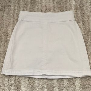 White Denim Skirt